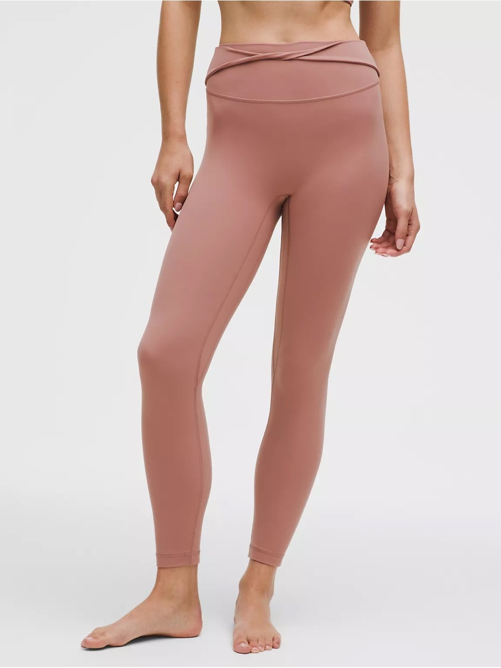 LULULEMON Align No Line High-Rise Twist Tight 25" Crop Leggings Red Clay Size 4